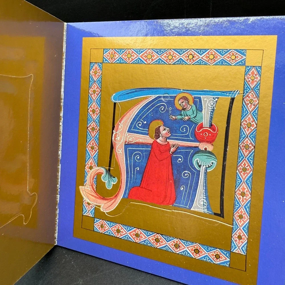 Illuminated Letters of Christmas Ornament Book Nativity Gothic Calligraphy Set‎